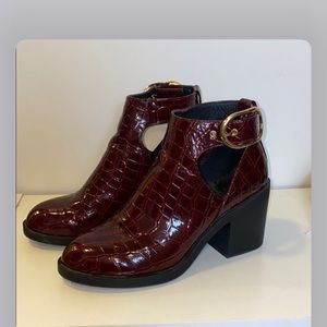 Topshop Crocodile inspired booties